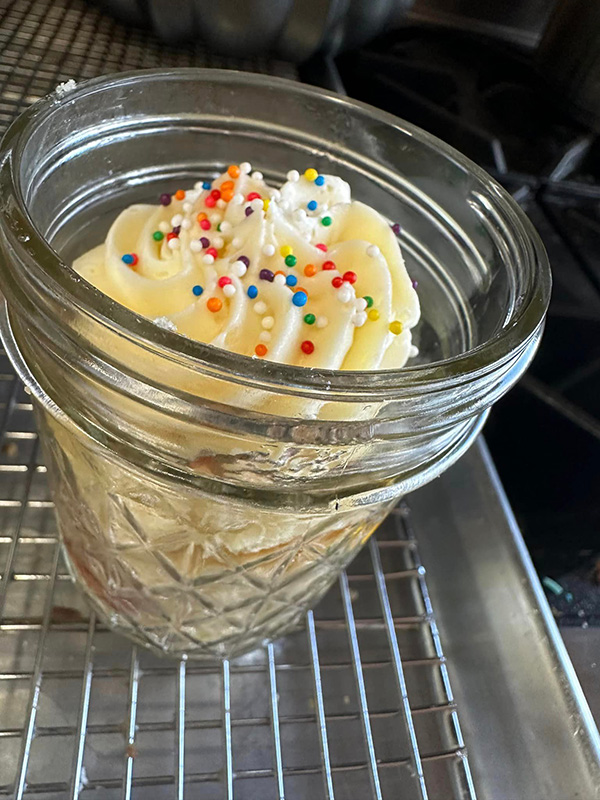 Sprinkled treat in a glass jar image gallery